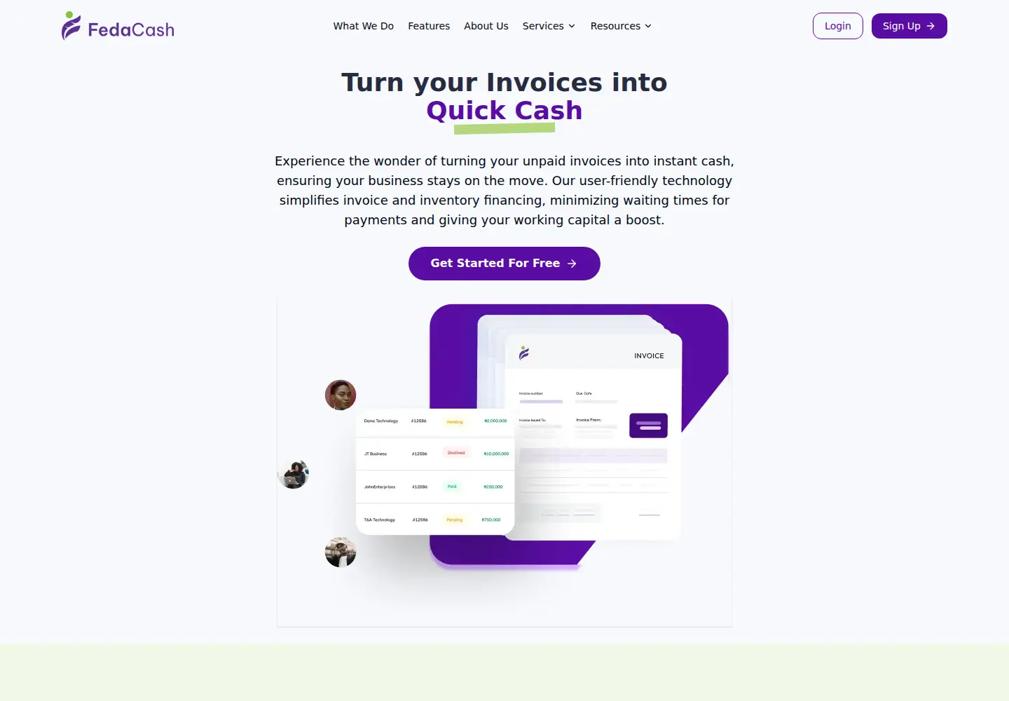Screenshot of fedacash.com