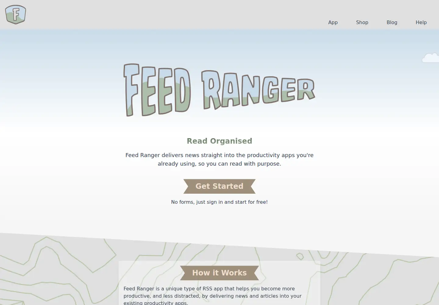Screenshot of feedranger.com