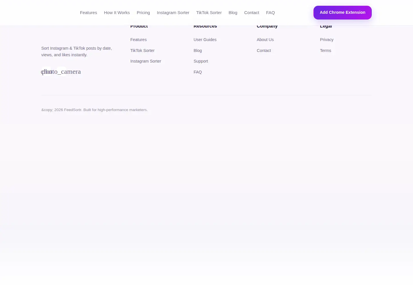 Screenshot of feedsortr.com