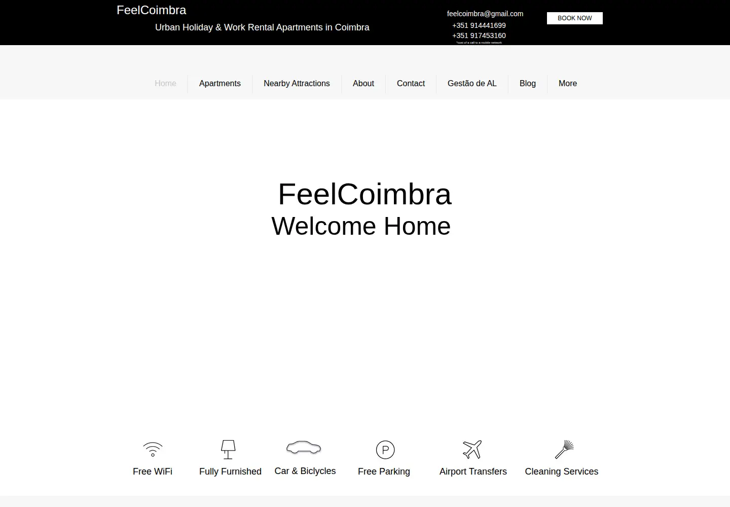 Screenshot of feelcoimbra.com