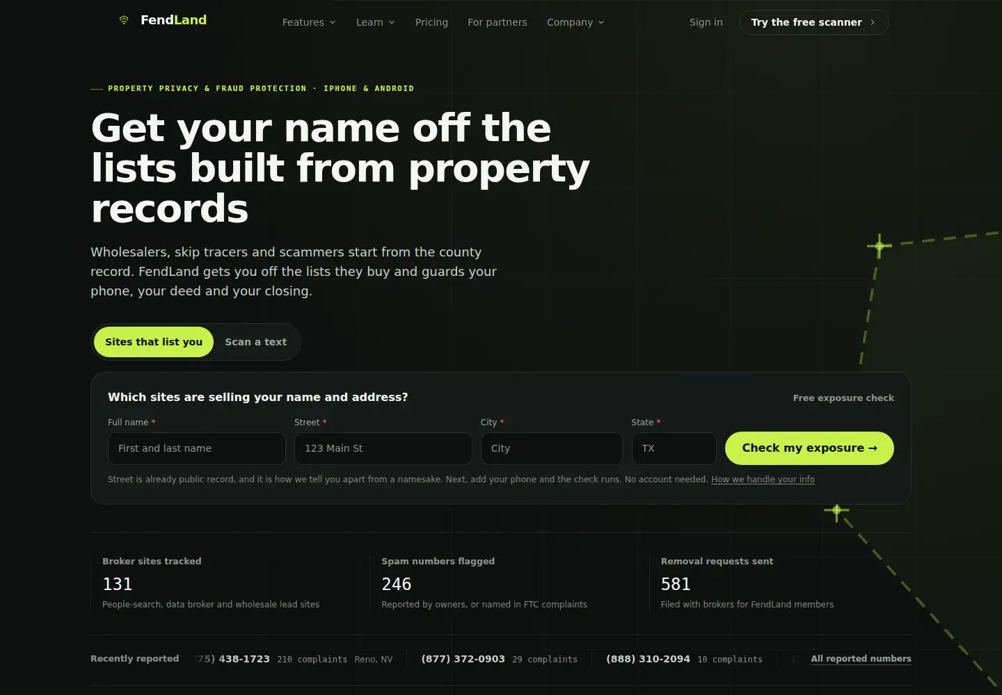Screenshot of fendland.com
