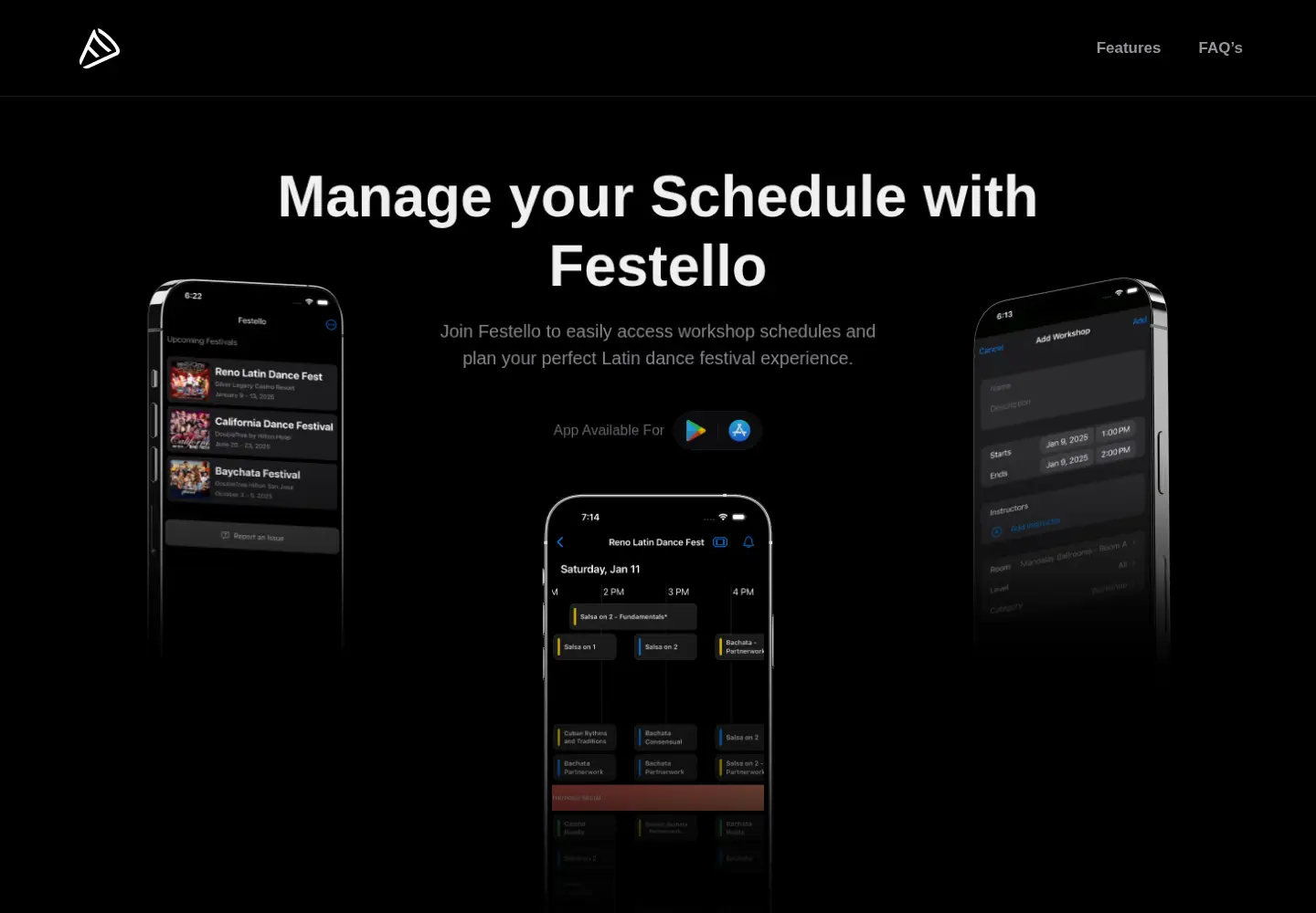 Screenshot of festello.com