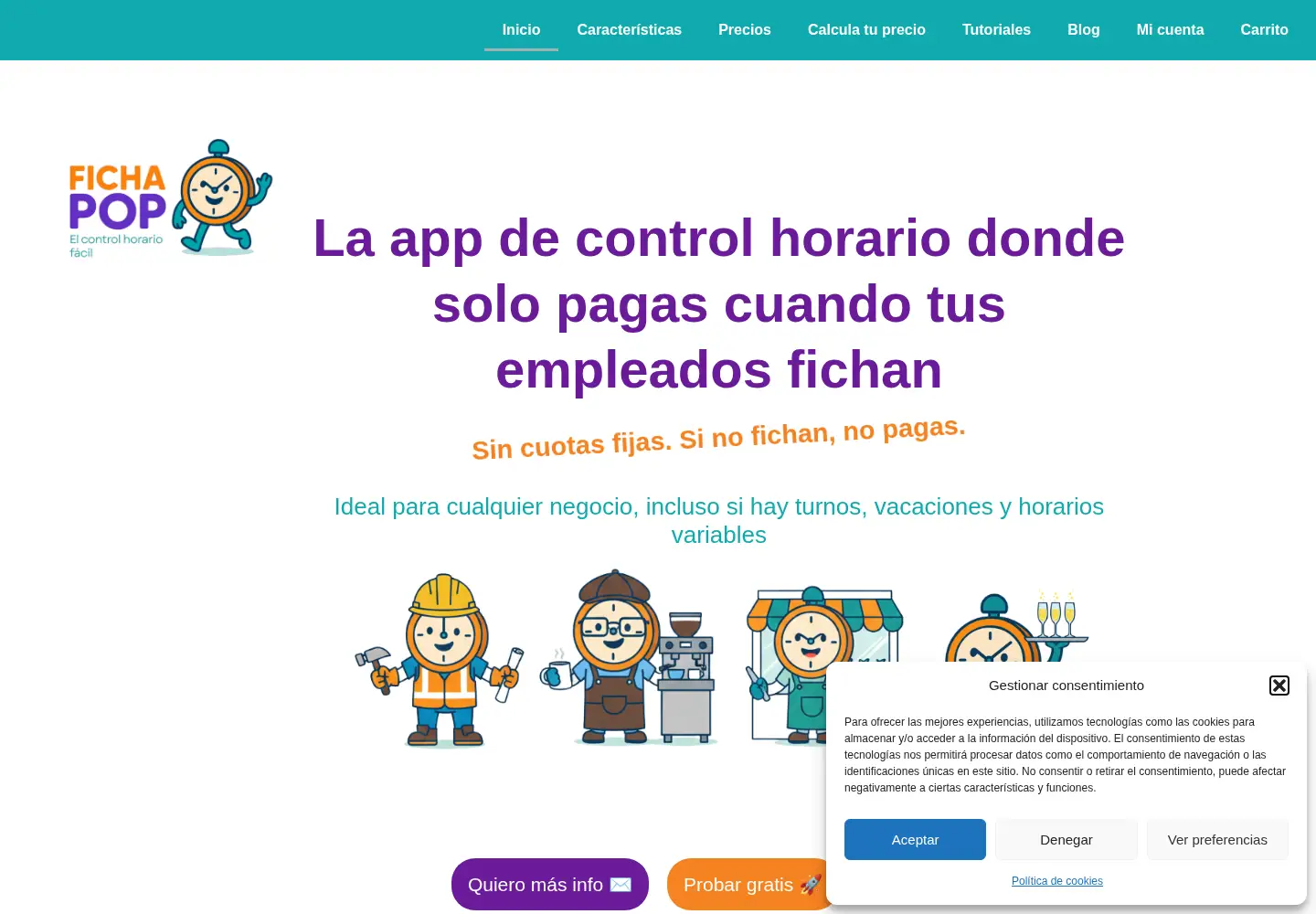 Screenshot of fichapop.com