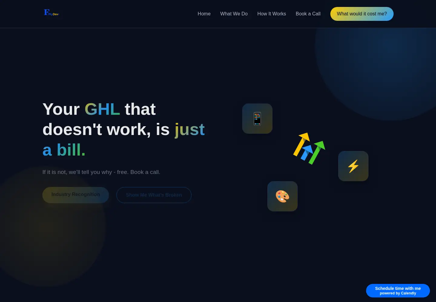 Captured homepage of fiftydevs.com in the current scan