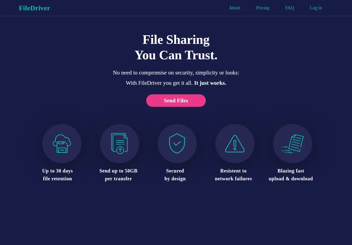 Screenshot of filedriver.com