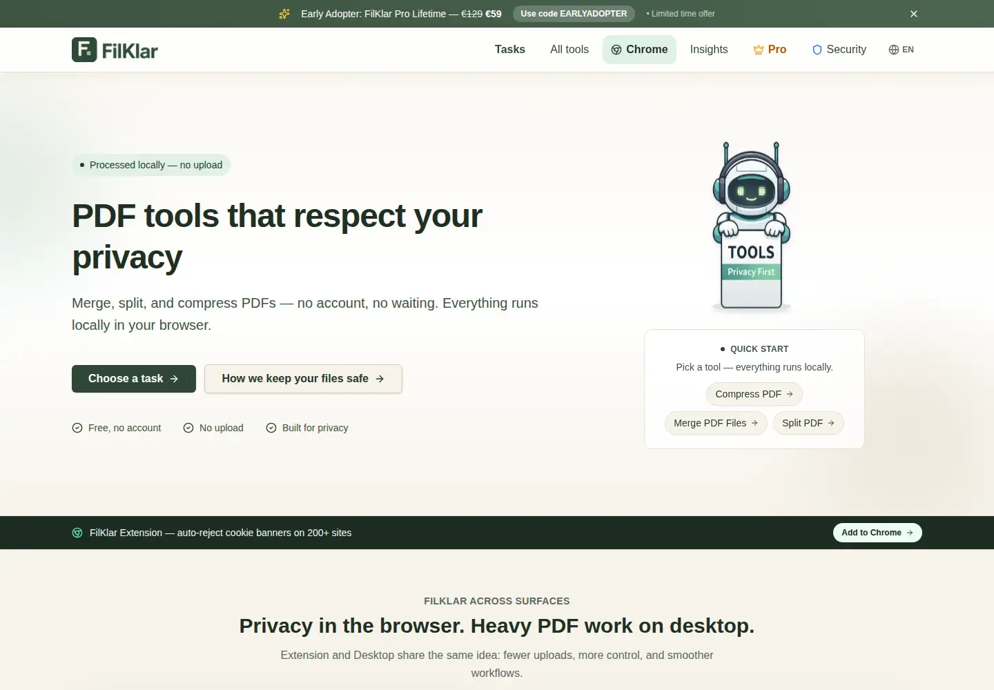Screenshot of filklar.com