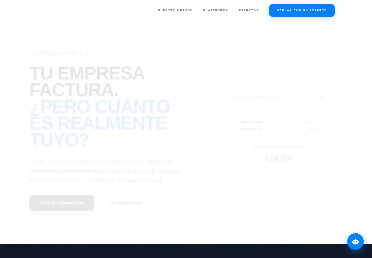 Captured homepage of finanzastransparentes.com in the current scan