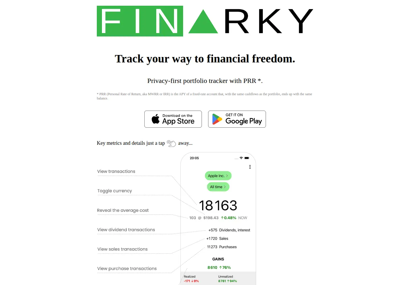 Screenshot of finarky.com