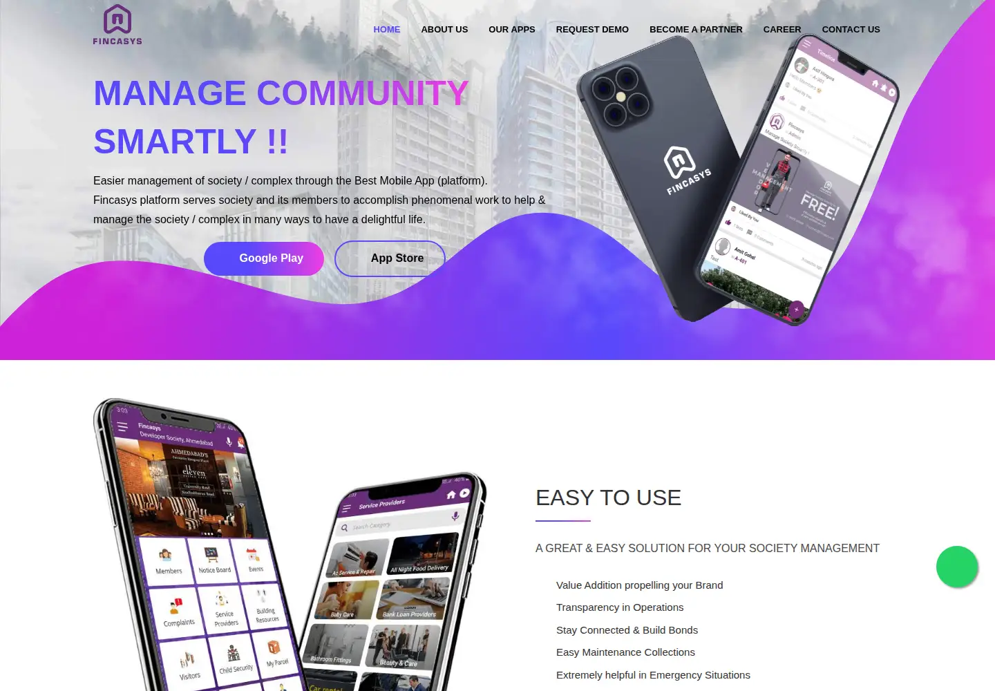 Captured homepage of fincasys.com in the current scan