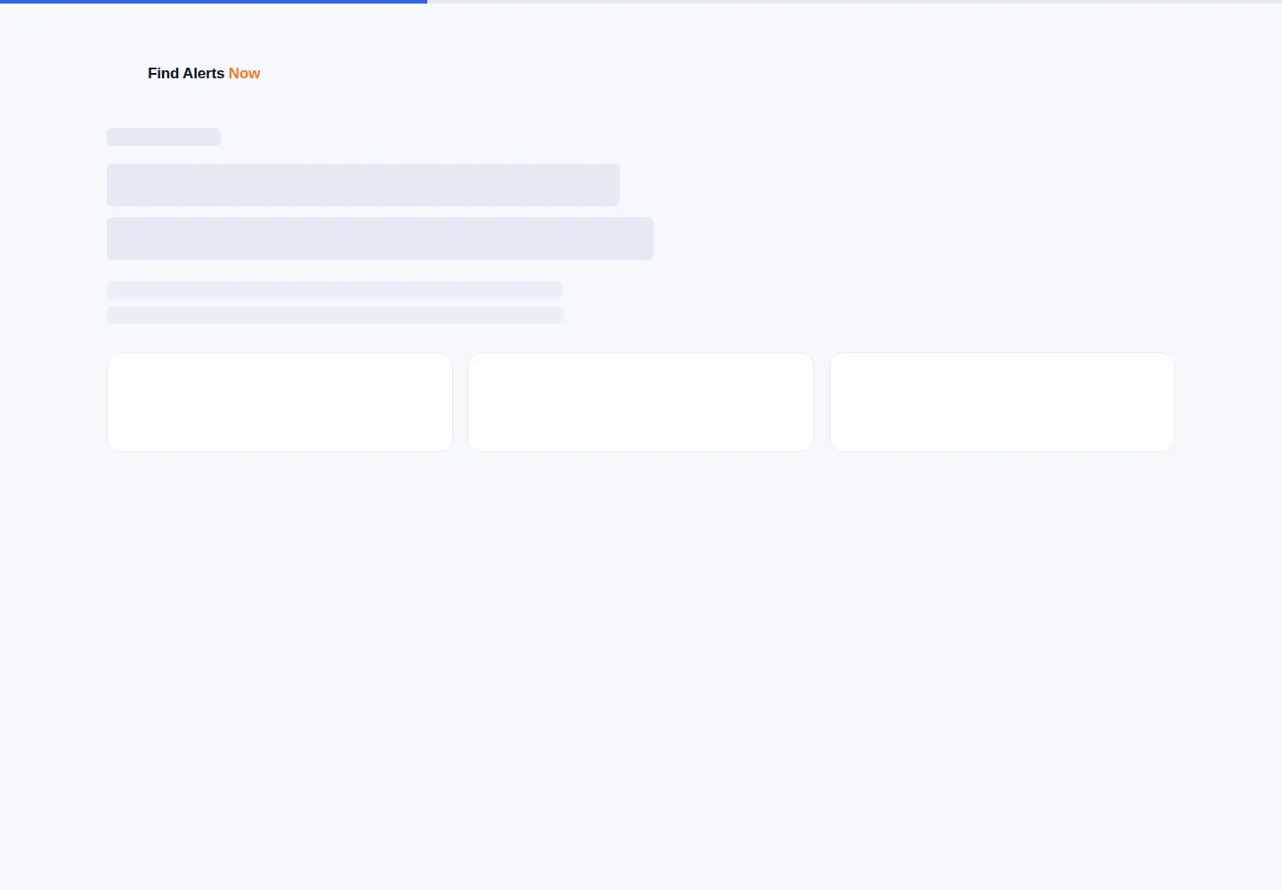 Screenshot of findalertsnow.com