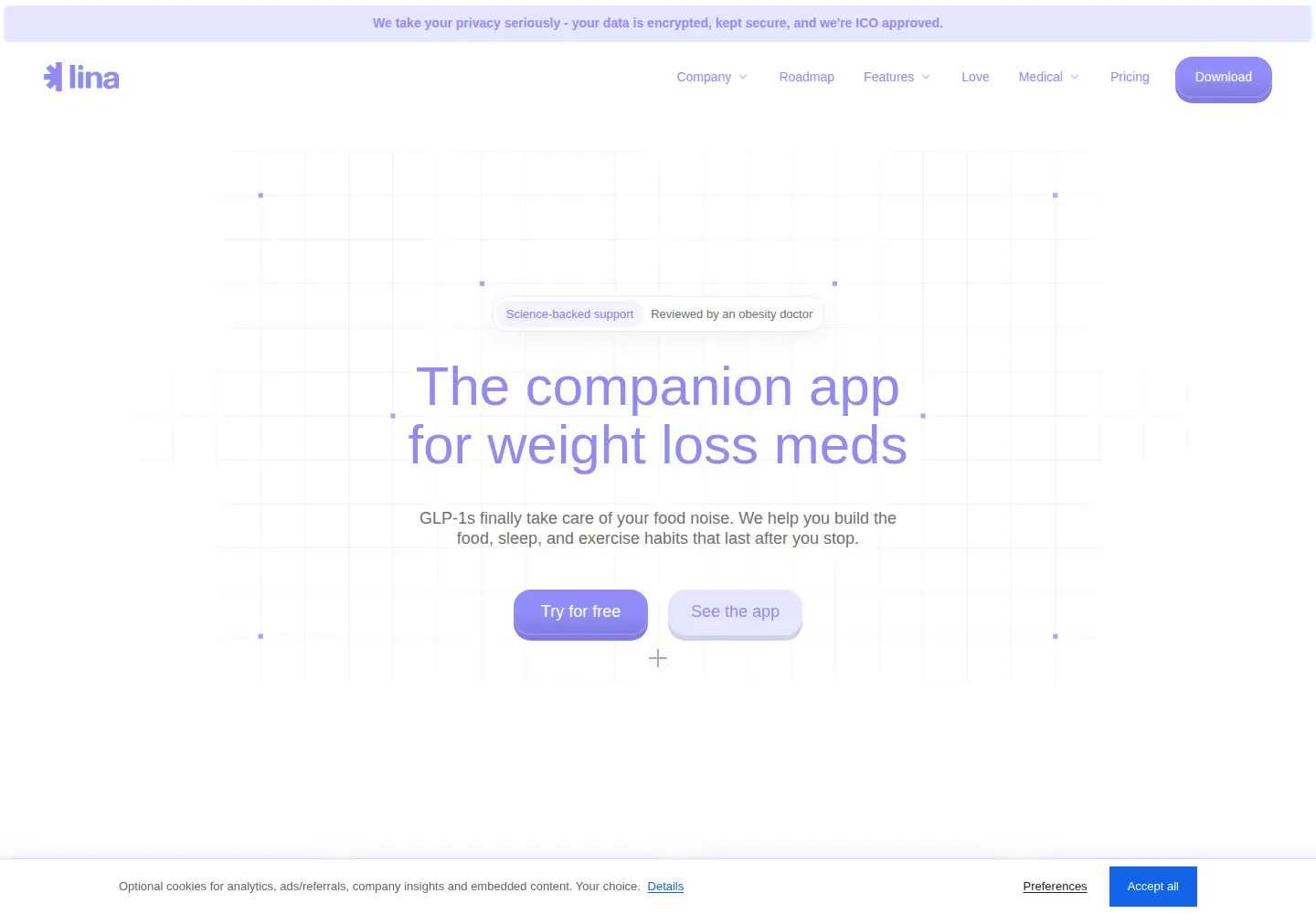 Screenshot of findlina.com