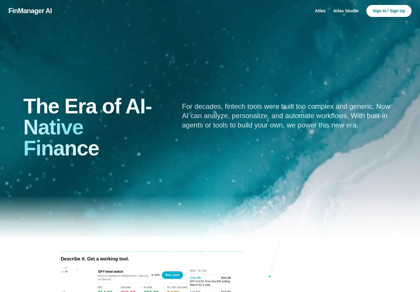 Screenshot of finmanagerai.com