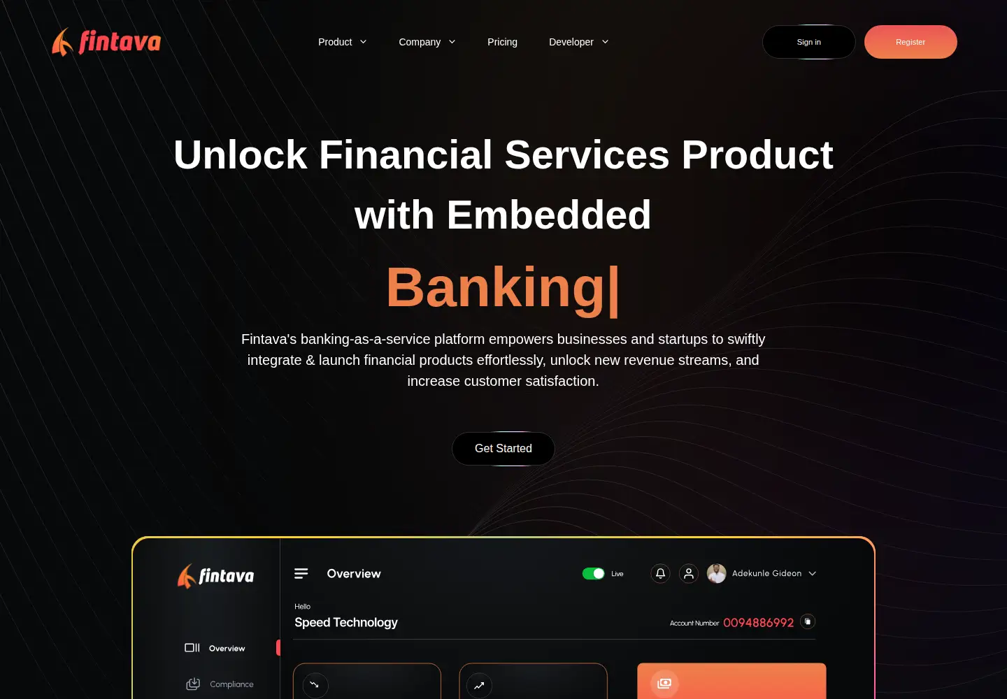 Captured homepage of fintavapay.com in the current scan