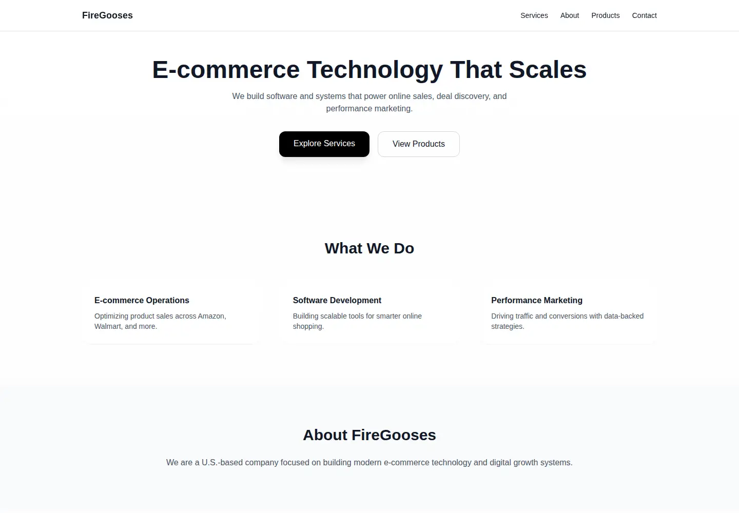 Screenshot of firegooses.com