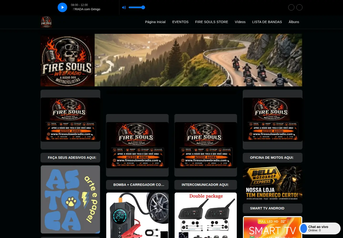 Captured homepage of firesoulswebradio.com in the current scan