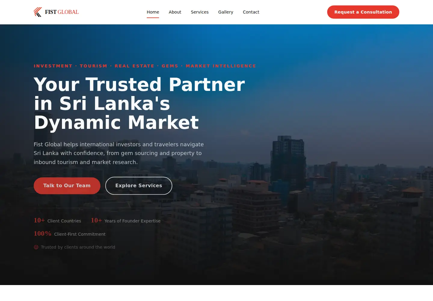Captured homepage of fistglobal.com in the current scan