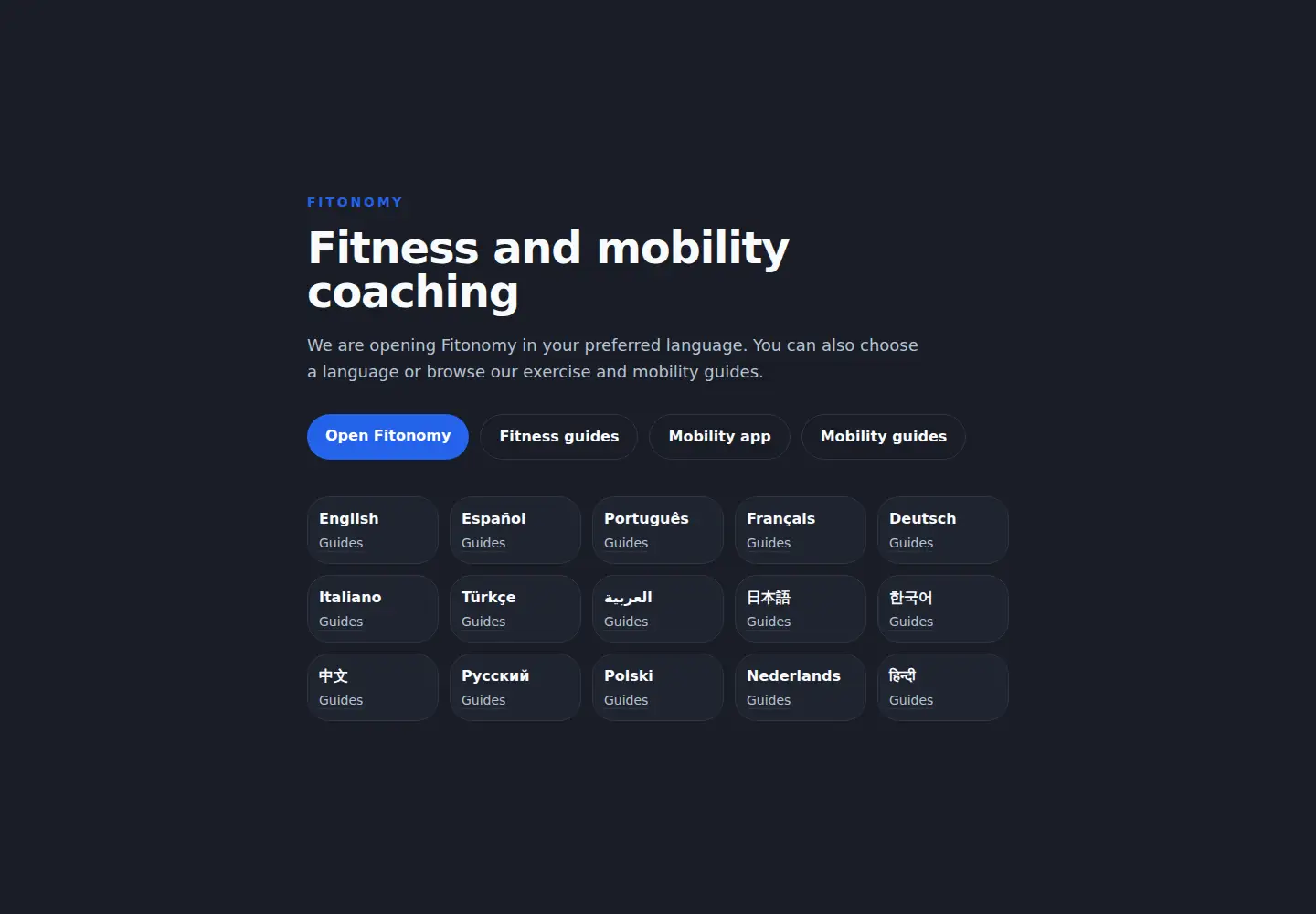 Screenshot of fitonomyapp.com