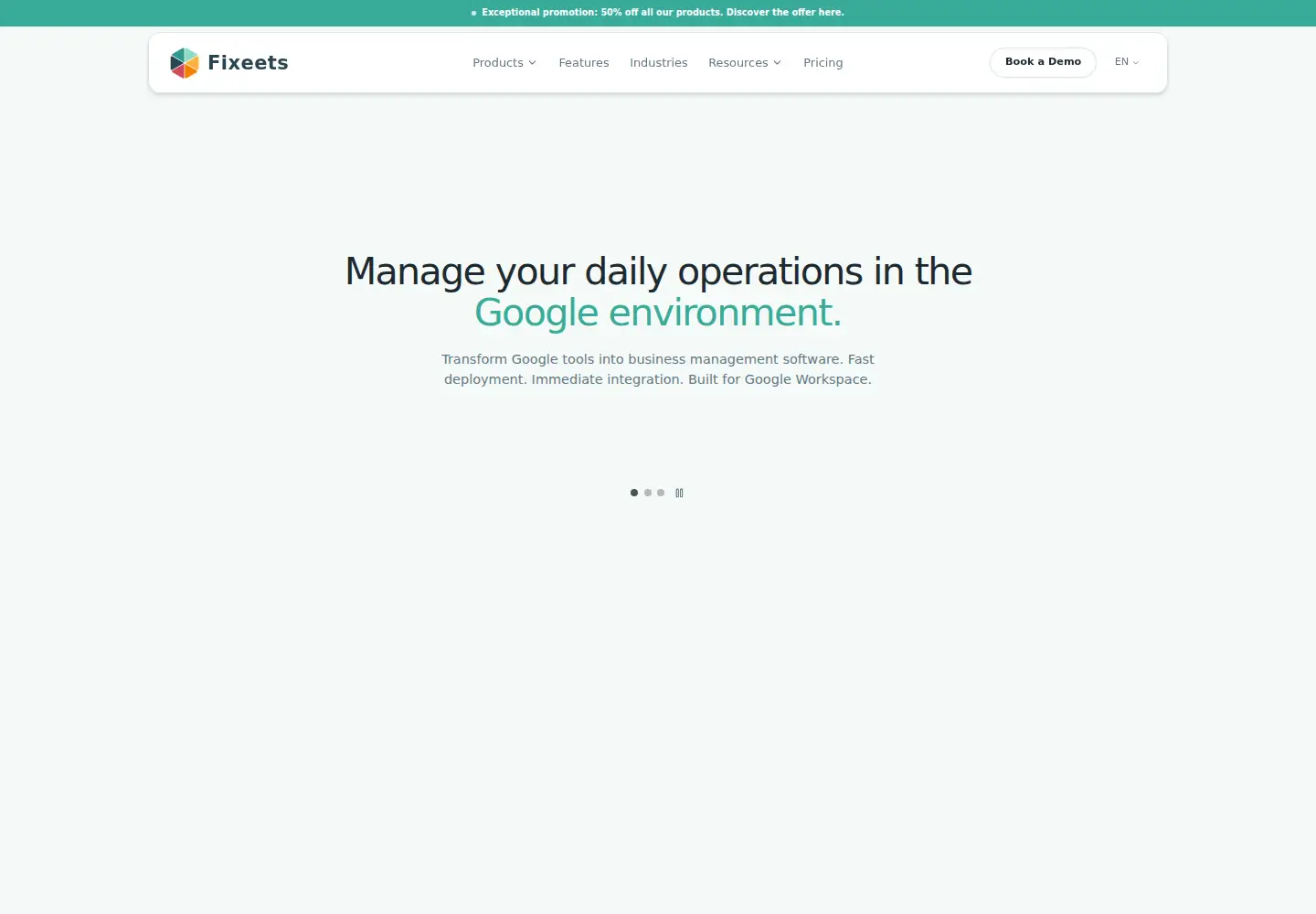 Captured homepage of fixeets.com in the current scan