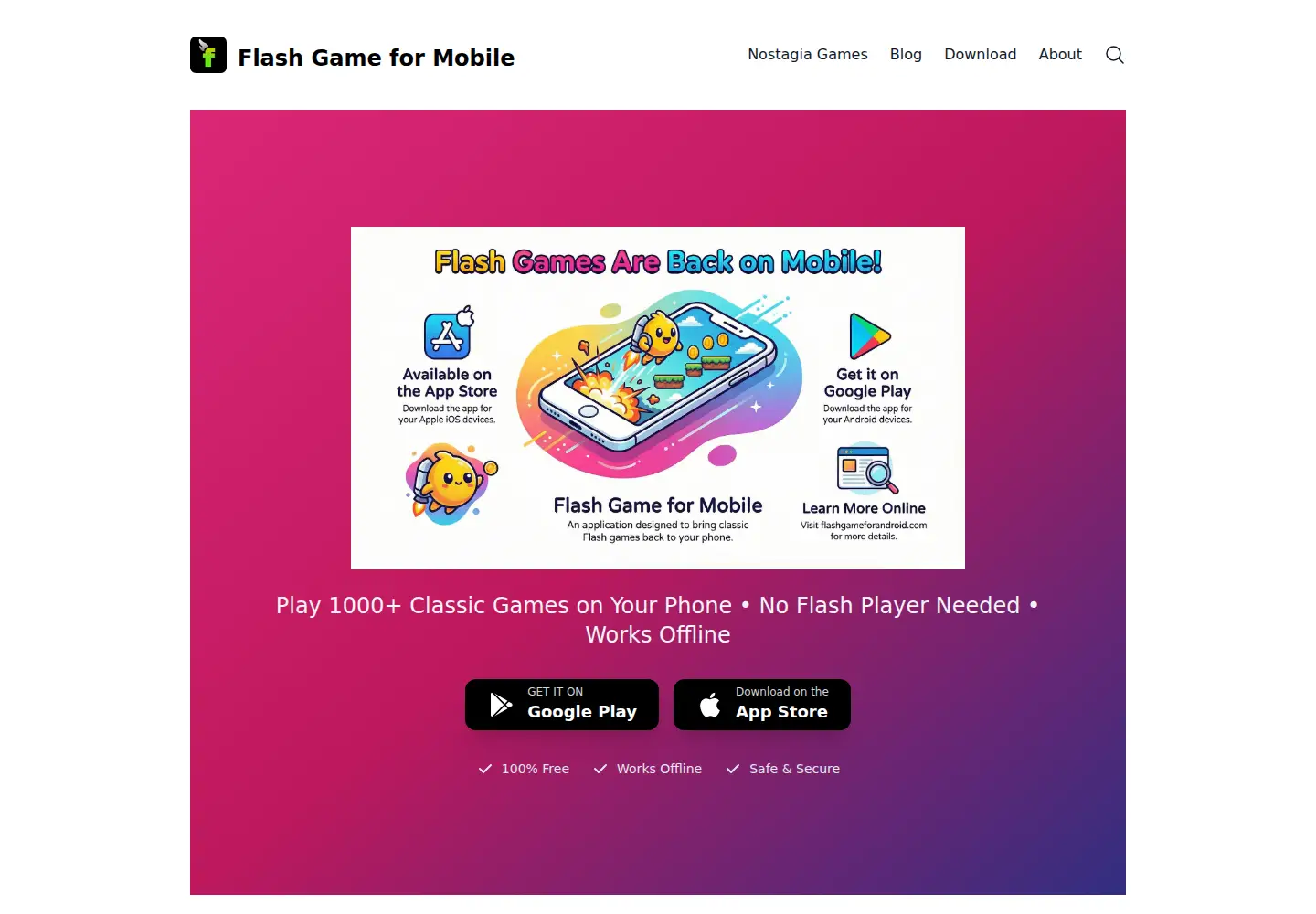 Screenshot of flashgameforandroid.com