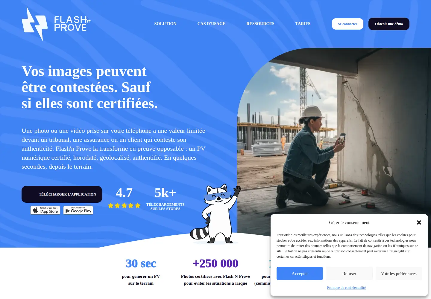 Screenshot of flashnprove.com