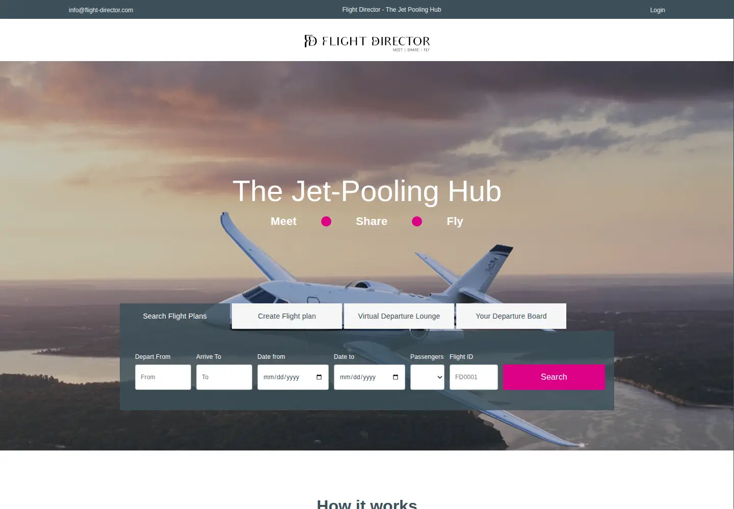 Captured homepage of flight-director.com in the current scan