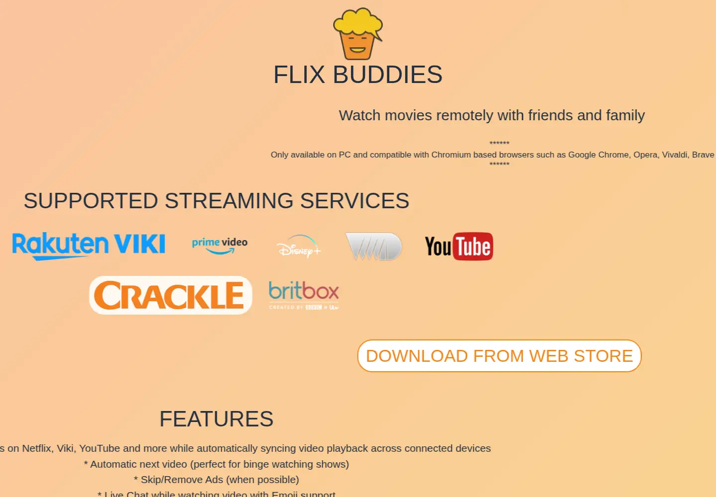 Captured homepage of flixbuddies.com in the current scan