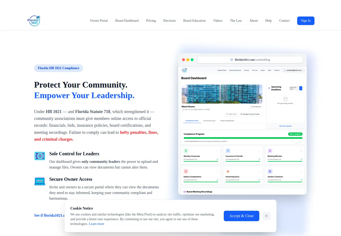 Screenshot of florida1021.com