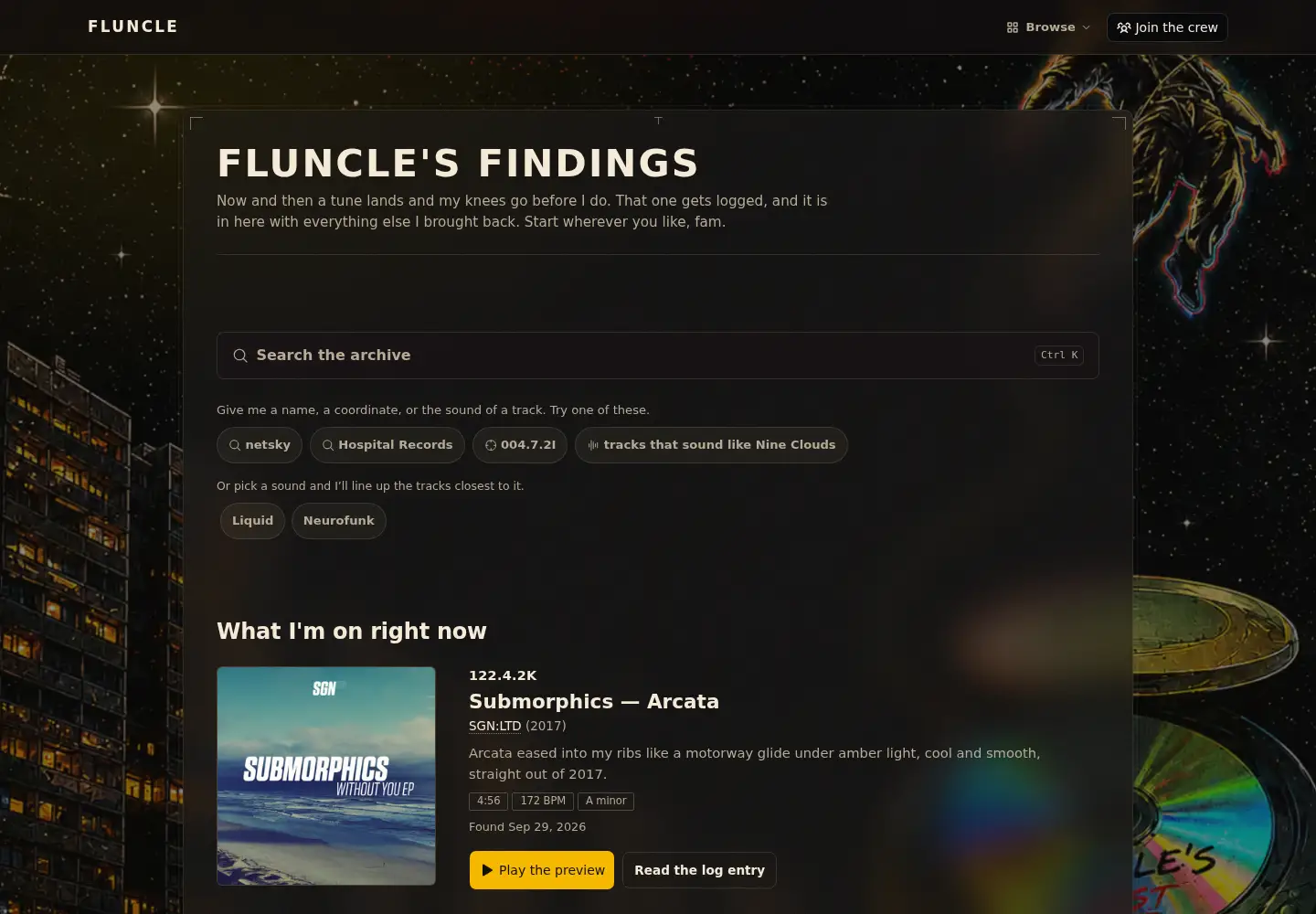 Screenshot of fluncle.com
