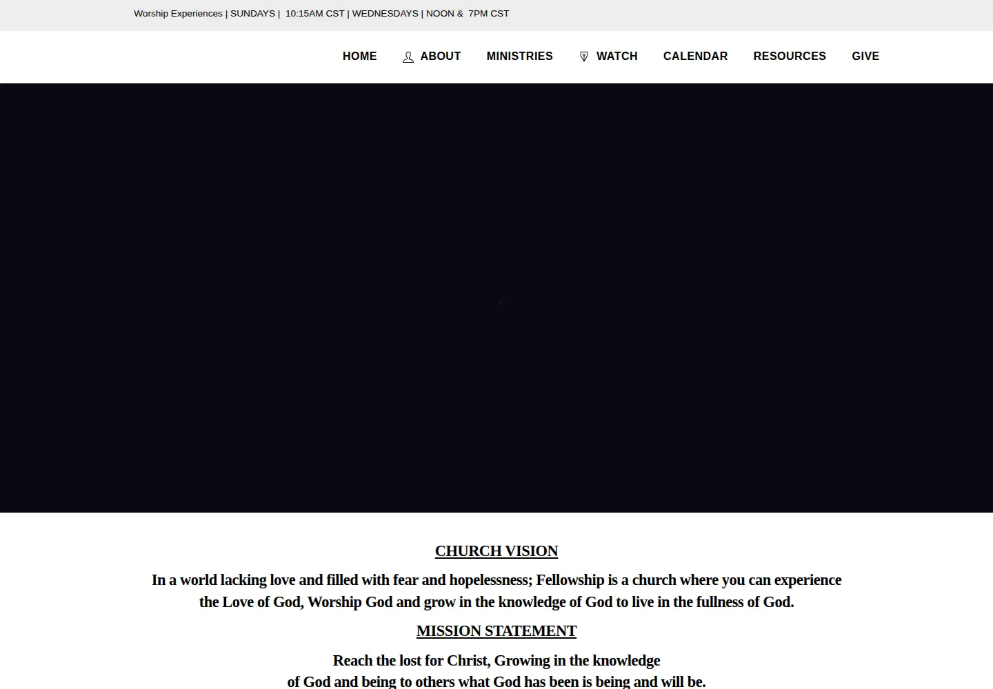 Captured homepage of fobbchurch.com in the current scan