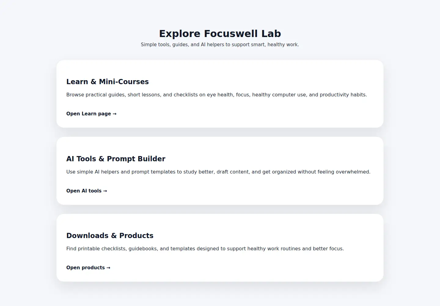 Captured homepage of focuswelllab.com in the current scan