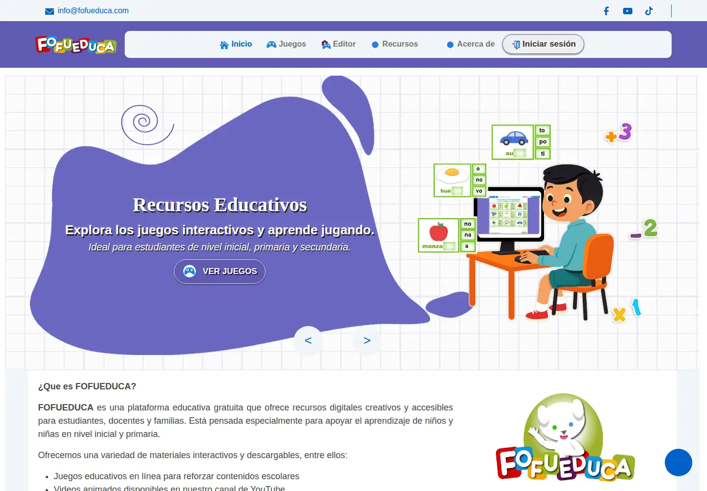 Screenshot of fofueduca.com