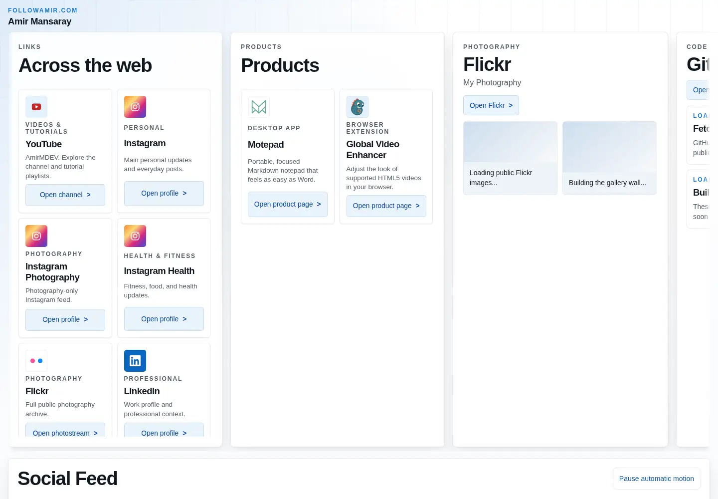 Screenshot of followamir.com