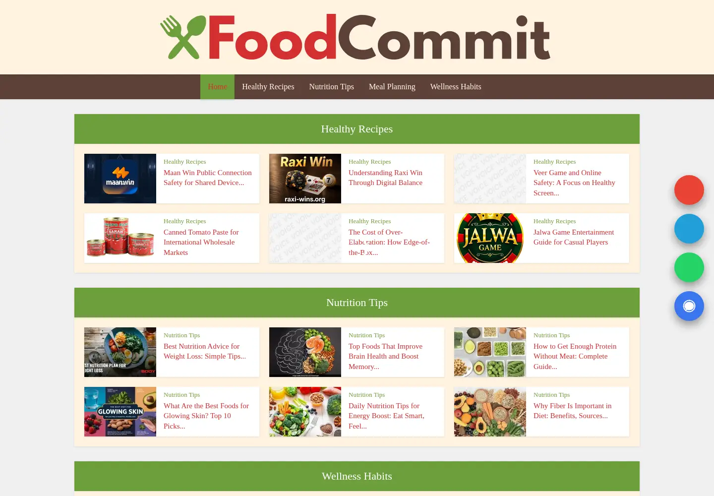 Screenshot of foodcommit.com