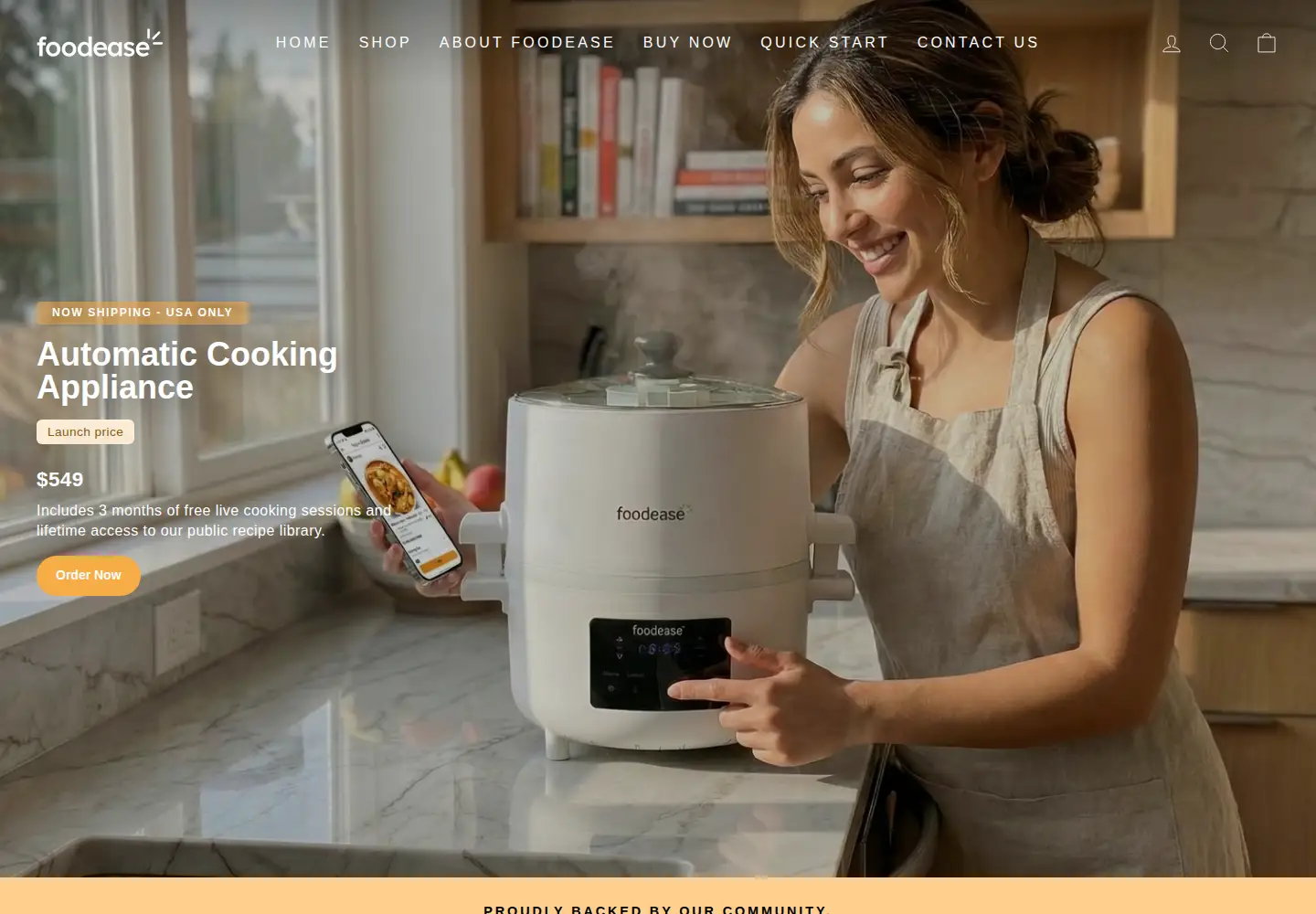 Screenshot of foodease.com