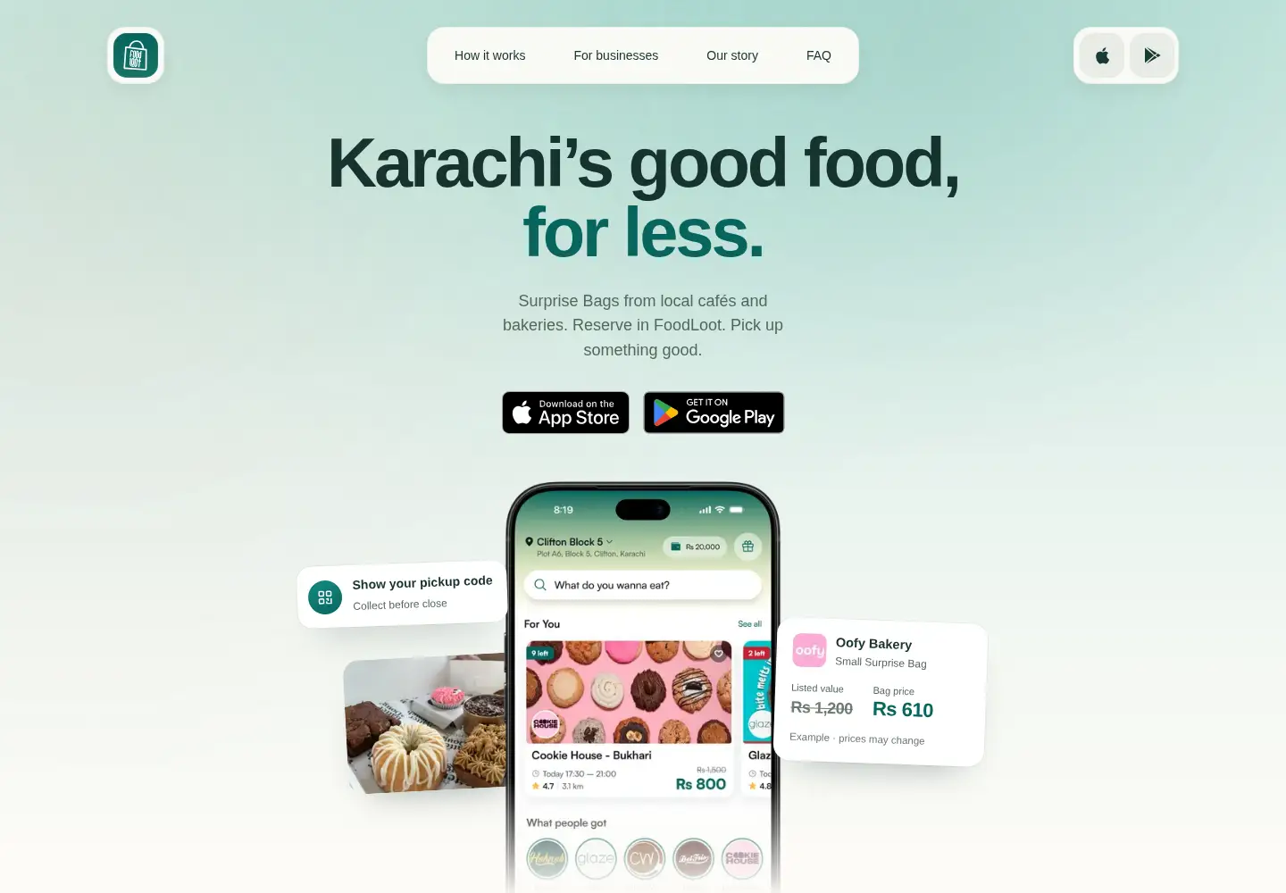 Screenshot of foodlootpk.com