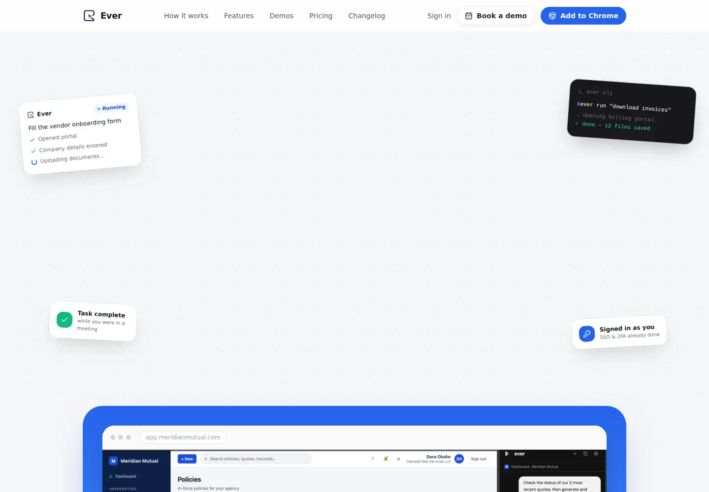 Captured homepage of foreverbrowsing.com in the current scan