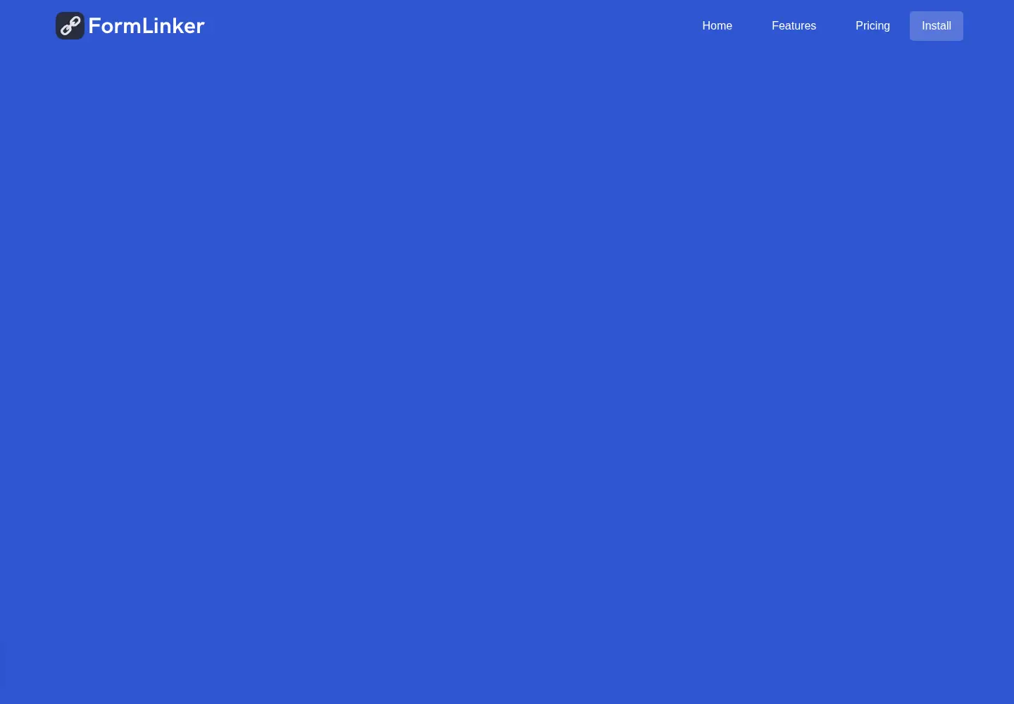 Captured homepage of formlinker.com in the current scan