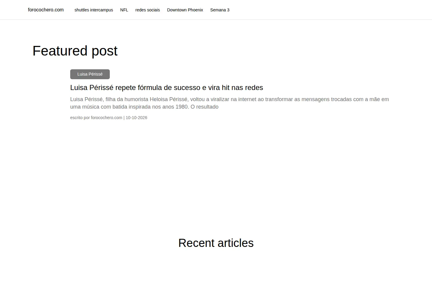 Screenshot of forocochero.com