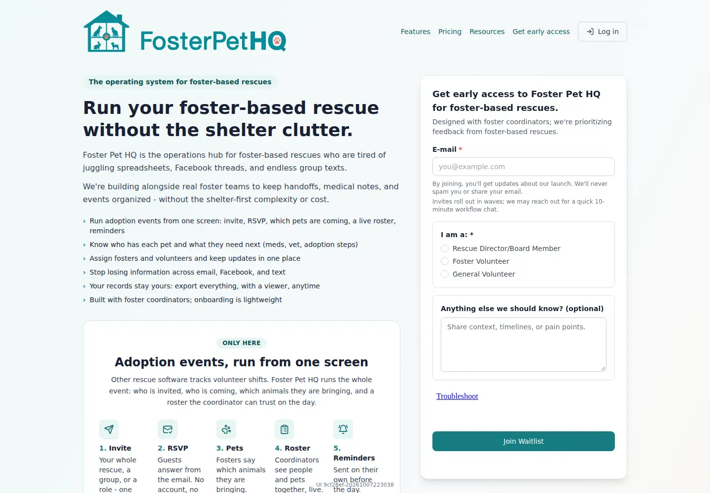 Screenshot of fosterpethq.com