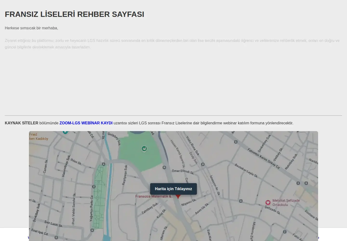 Captured homepage of fransizlisesi.com in the current scan