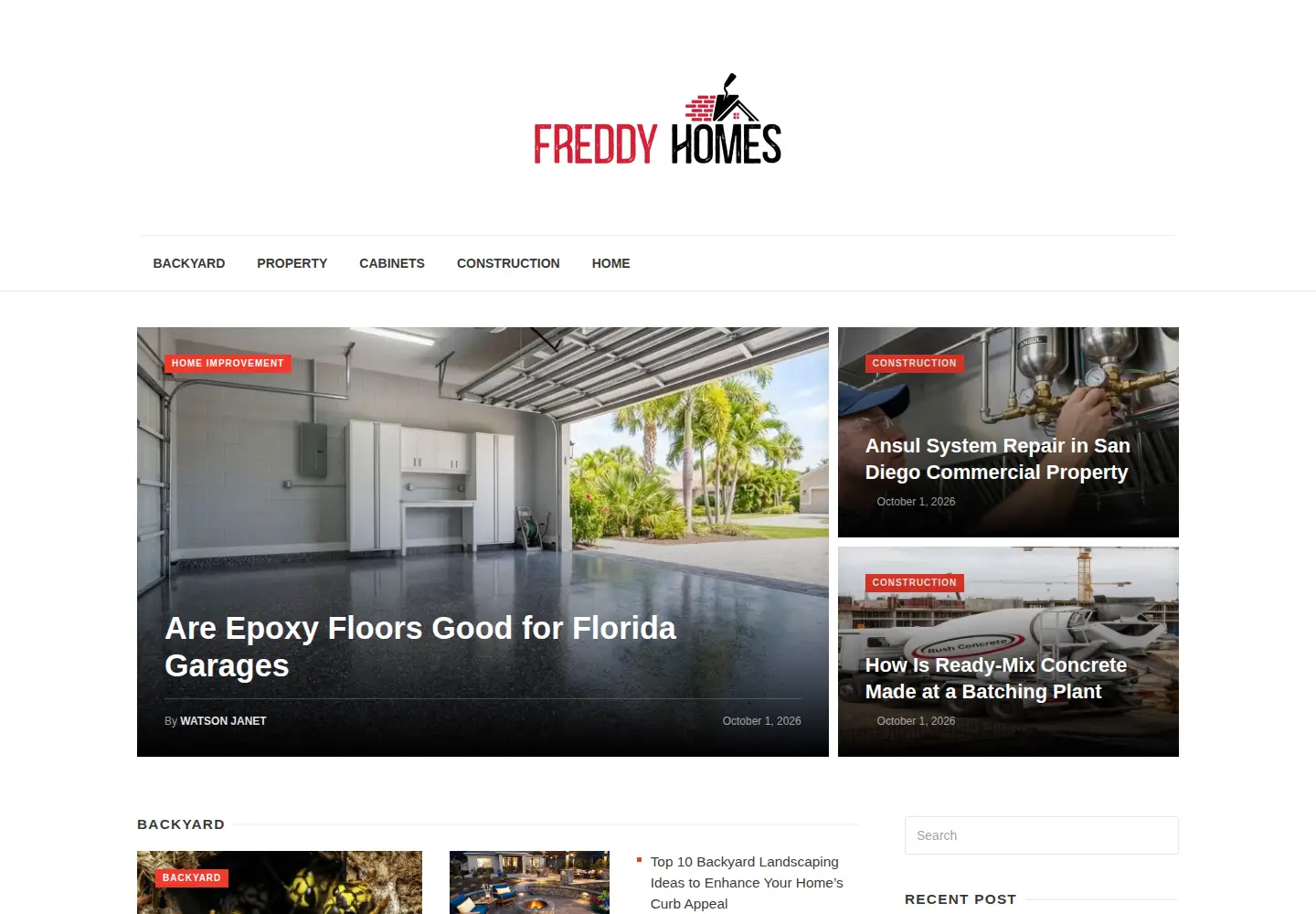 Screenshot of freddyhomes.com