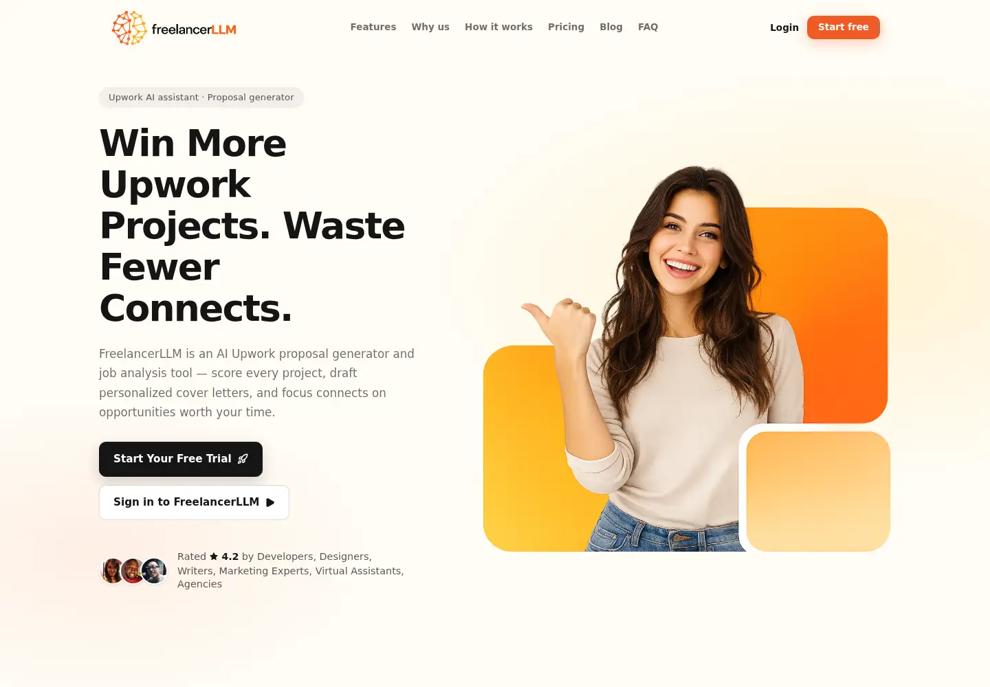 Screenshot of freelancerllm.com