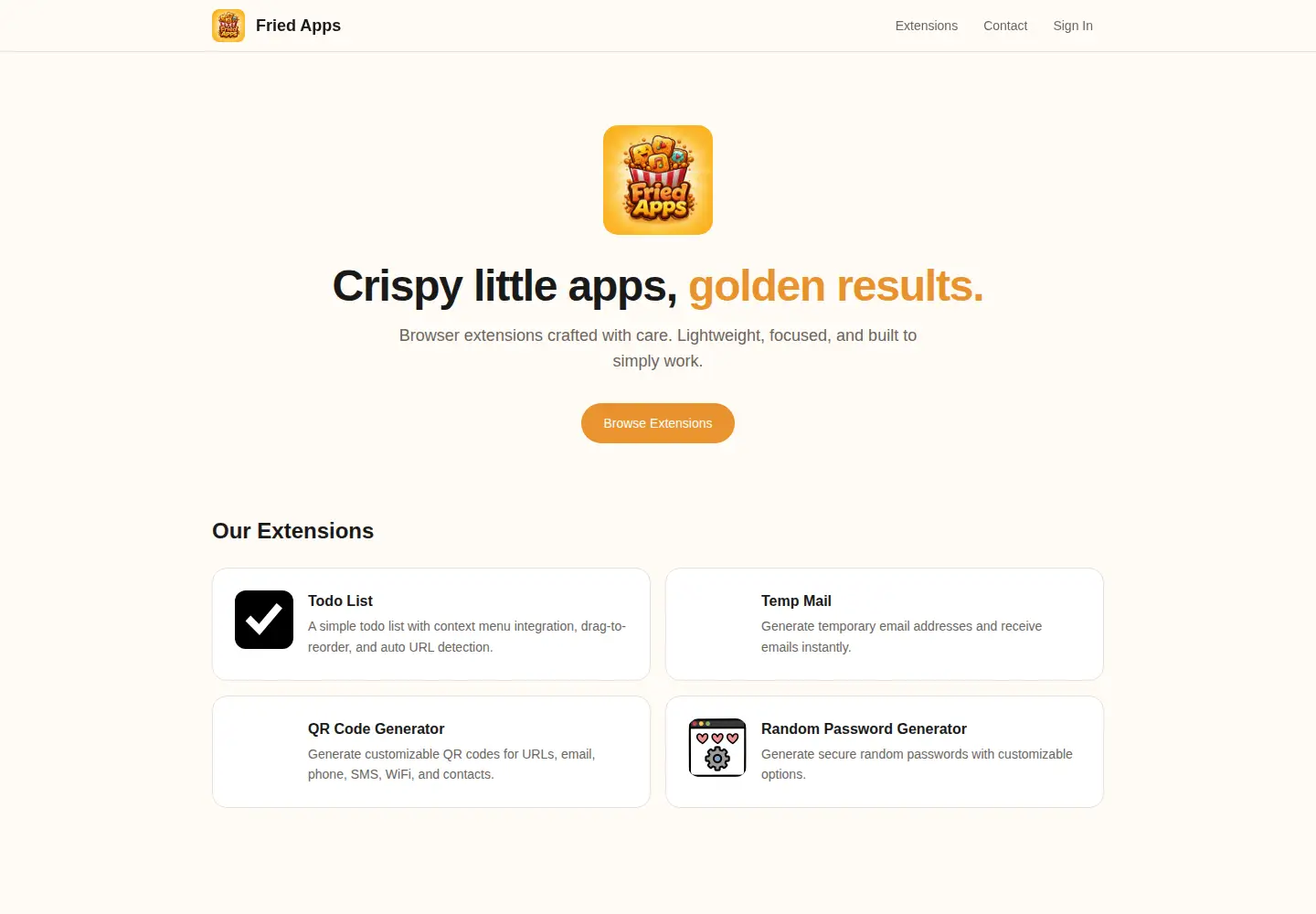 Screenshot of friedapps.com
