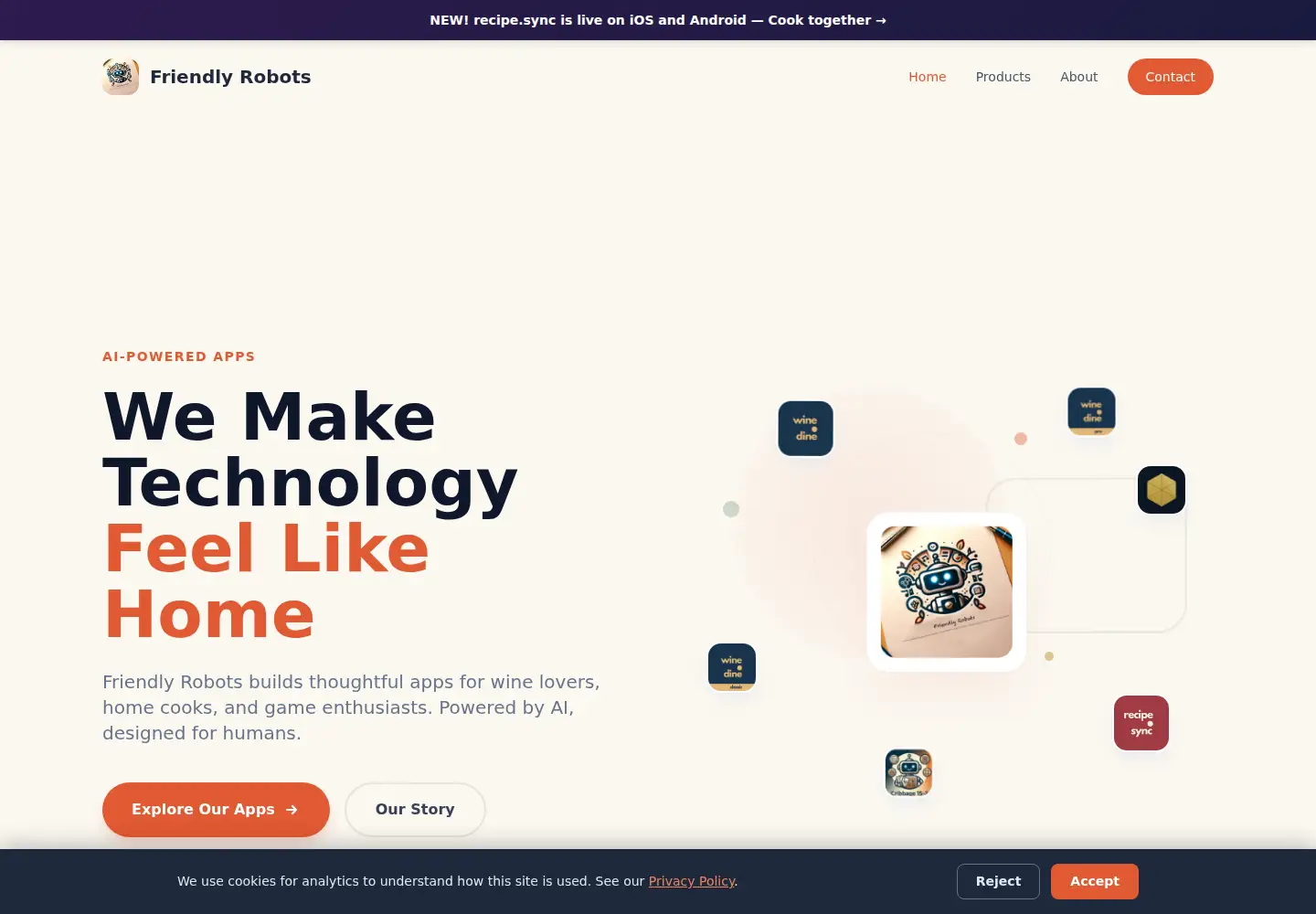Screenshot of friendly-robots.com