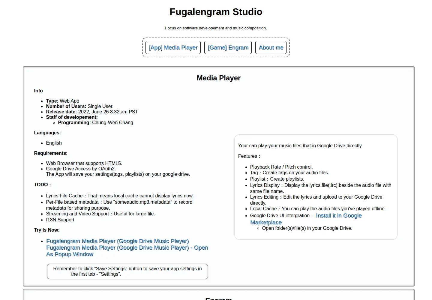 Captured homepage of fugalengram.com in the current scan