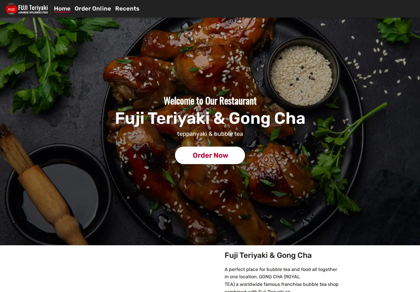 Screenshot of fujiteriyaki.com