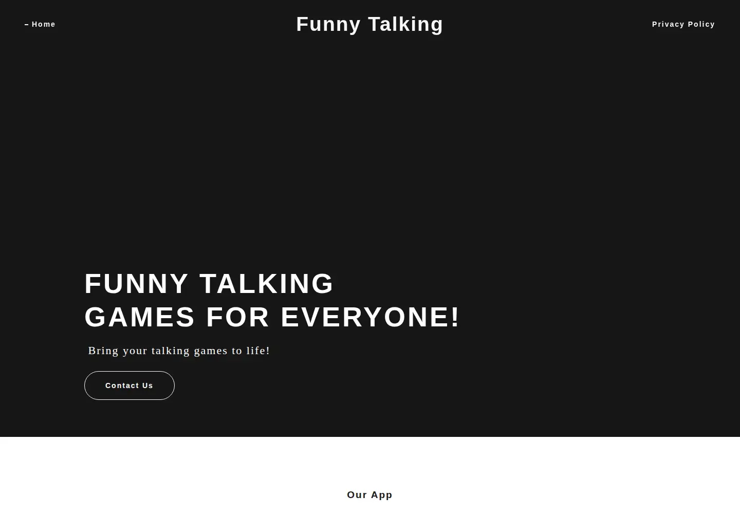 Captured homepage of funny-talking.com in the current scan