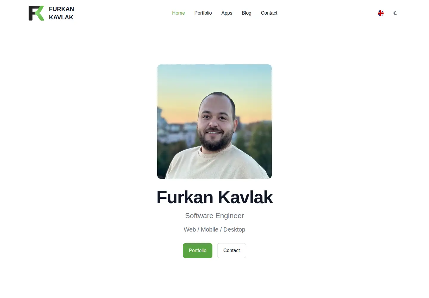 Screenshot of furkankavlak.com