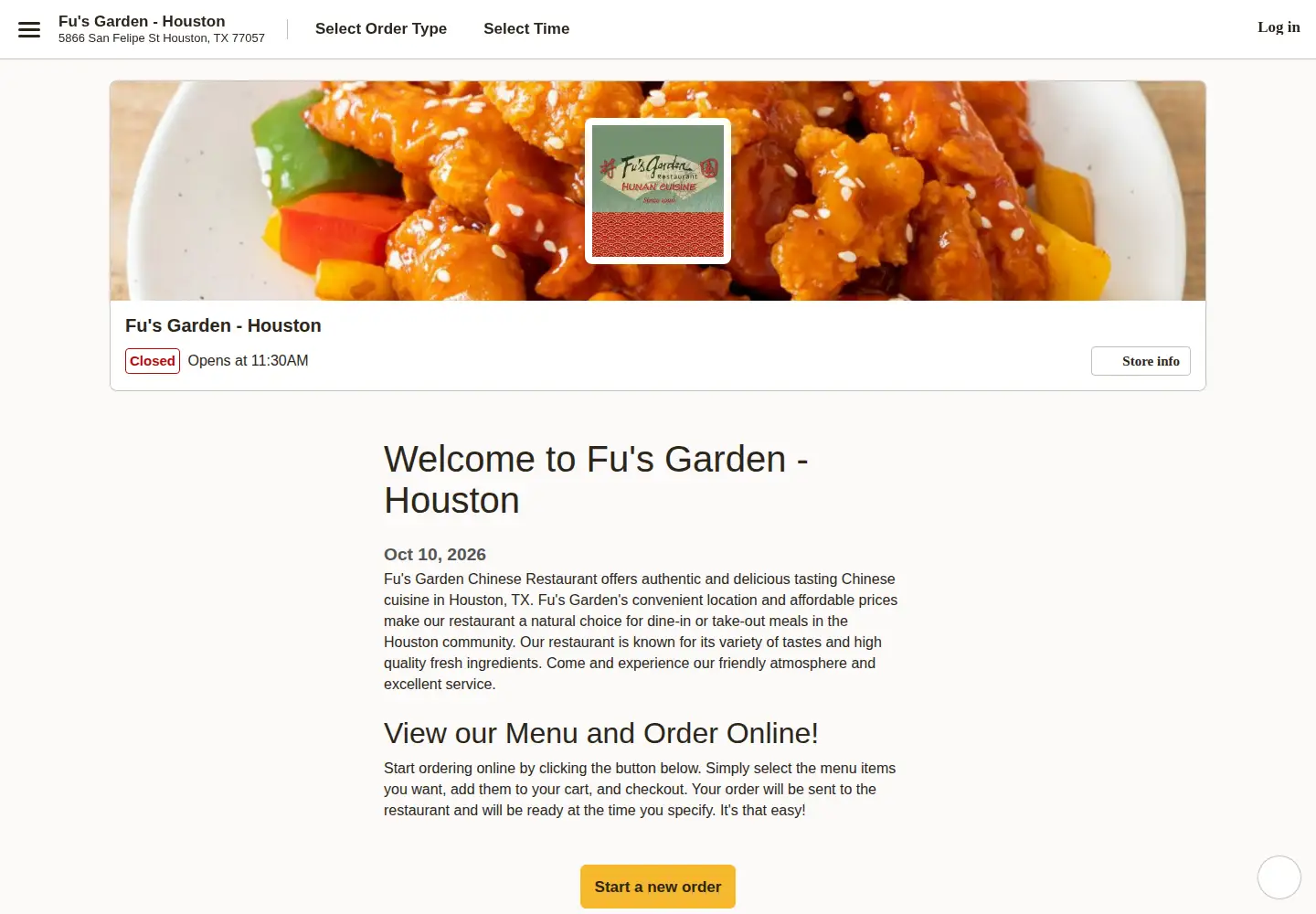 Captured homepage of fusgarden.com in the current scan