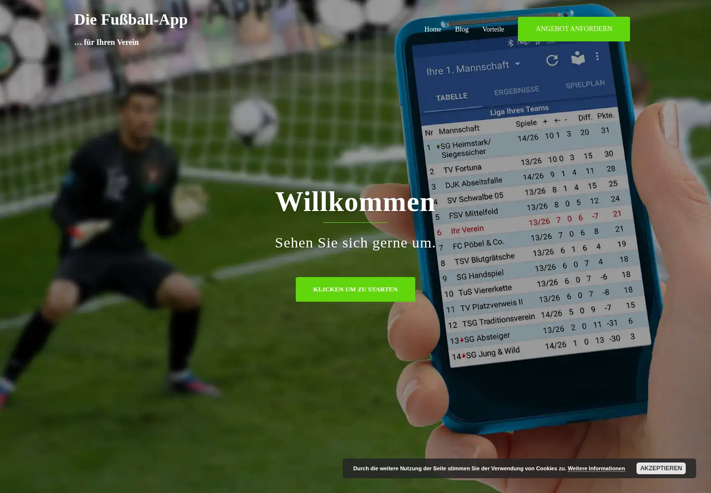 Screenshot of fussball-apps.com